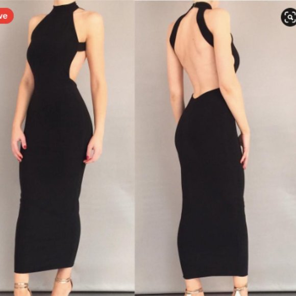 Boom Boom Dresses & Skirts - CLEAROUT! Boom Boom  The Label - black halter maxi dress, size XS